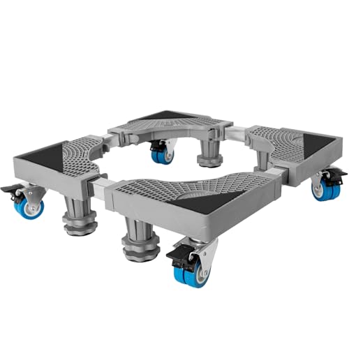 DUPDMKIN Mini Fridge Stand 8 Wheel Portable Washer Stand with 4 Strong Feet Portable Washer Dolly for Refrigerator, Washing Machine, Dryer (Grey) by DUPDMKIN - Used condition - CA$26.38