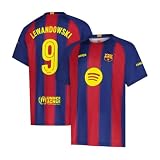 Ultra Game Mens FC Barcelona Robert Lewandowski Home Jersey Blue