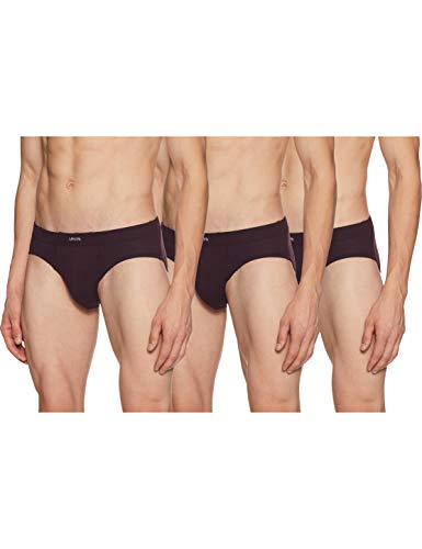 Image of Levi's 011 Comfort Brief for Men | 100% Pure Cotton | Breathable | Durable | Anti-Roll Waistband | Extra Supportive Gusset | Dual Layer 3D Pouch | Tagless & Zero Irritation Comfort | Pack of 3