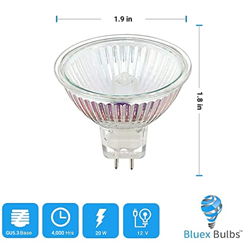 6 Pack Clear Mr16 12Volt 20Watt Gu5.3 Base, Halogen Reflector Light Bulb 20W 12V Halogen Bulb With Uv Glass Cover, Halogen Flood Light Bulb Warm White 3000K Dimmable Landscape, Track Lights #TOP1