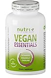 ✔️ HOCHDOSIERT: Kombination verschiedener und effektiver Mikronährstoffe zur Unterstützung für die vegane Ernährungsweise - Veganes A-Z Vitamin-Präparat zur täglichen Einnahme - 2-Monatspackung Supplement