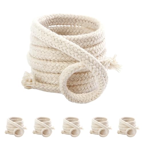 cxxtkcxxlc 5 Mètres Ø 8 mm Mèche pour Lampes à Huile Peut être découpée sur Mesure - Mèche de Rechange pour Torches, 100 cm 5 Pièces