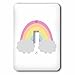 3dRose lsp_266102_1 Pastel Rainbow and Clouds Toggle Switch, Mixed