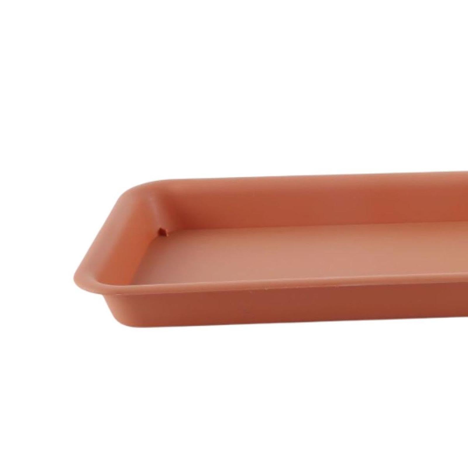 Sharplace 5X Planifications de soucoupes de Planter Planter compacts rectangulaires Robustes en Pot de soucoupes de Plante Plateaux d'égoutte, Rouge
