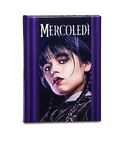 Seven Diario 12 mesi - MERCOLEDI' ADDAMS, Copertina rigida, Viola, Prodotto ufficiale, Idea regalo, Per bambini e ragazzi, Scuola e tempo libero