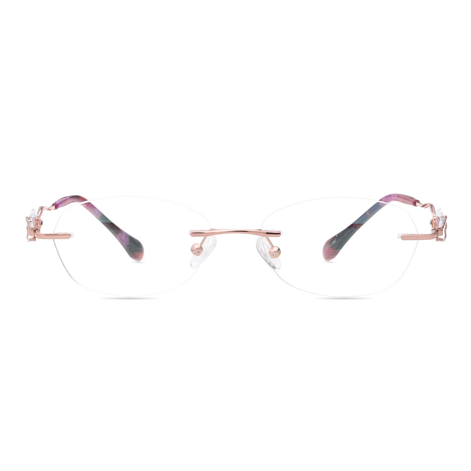 HELES - Gafas de lectura de lujo de titanio 100 % puro para mujer, antirreflejos, policarbonato, bloqueo de luz azul, lector de visión única