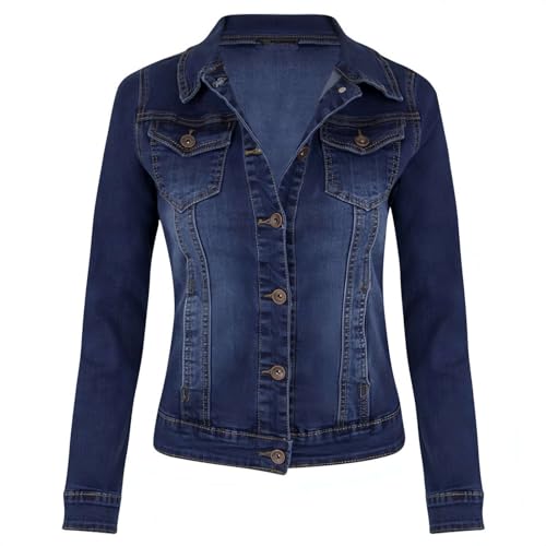 Veste en jean femmes Gerrit manteau noir décontracté pour les sorties d'automne