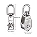 Rocaris 10 Pcs Stainless Steel Wire Rope Crane Pulley Block M15 Lifting Crane Swivel Hook Single Pulley Block Hanging Wire Towing Wheel