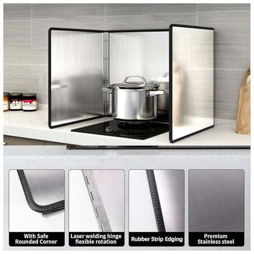 Pare-éclaboussures de cuisinière en acier inoxydable robuste 45cm