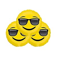 Set of 3 Emoji 18\" Foil Party Balloons