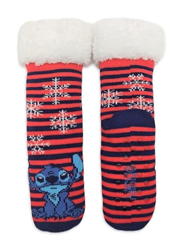 Disney Lilo & Stitch Women's Holiday Slipper Socks, 1-Pack, Size 4-10