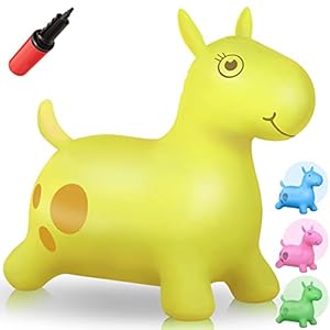 WALIKI Yellow Bouncy Horse for Kids...
