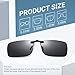 LUFF Polarized Unisex Clip on Sunglasses for Prescription Eyeglasses-Good Clip Style Sunglasses for Myopia Glasses Outdoor/Driving/Fishing (Black) …