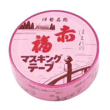 赤福 マスキングテープ 赤福餅 包装紙柄 幅15mm 全長10mのサムネイル