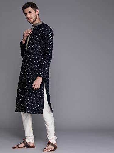 Image of Manyavar Men's Solid Full Sleeves Kurta Set (2pcs)