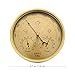 Yardwe 3 in 1 Barometer Weather Station with Thermometer and Hygrometer, Stainless Steel Frame for Indoor and Outdoor Use, Golden Finish, 5.19 Inch Diameter