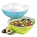 Produktbild Maxi Nature Kitchenware Große Salatschüssel Kunststoff, Schüssel für Pasta oder als Servierschalen 4.2 l - 2er Set