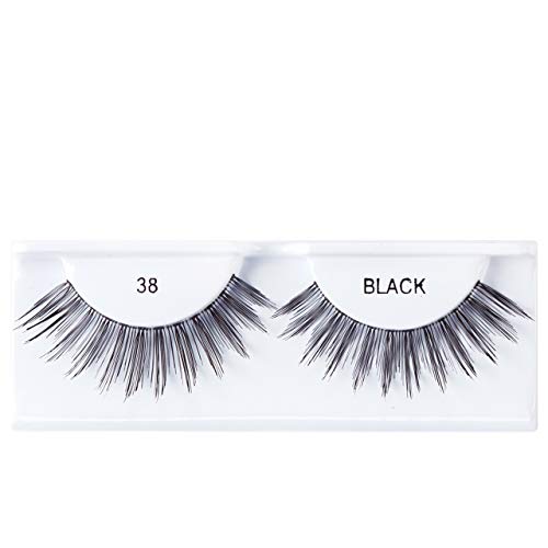 Cala Natural Glamour Soft Reusable Daily Beauty Makeup Extension False Eyelash For Girl, Women & Professionals (38) - (1 Pair)