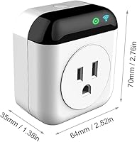 Vista 9 de Enchufe de termostato WiFi inteligente programable, mini controlador de temperatura, enchufe enchufable, control de aplicación, control de voz