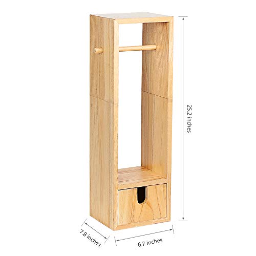 Toilet Paper Holder Toilet Paper Stand Roll Holder Stand and Dispenser with Storage for Bathroom - Image 5