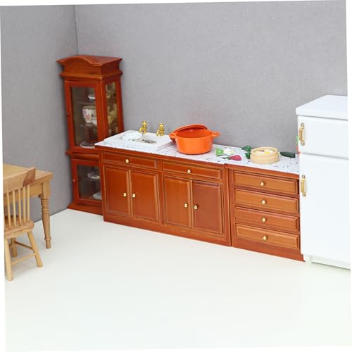 Juego de muebles de cocina para casa de muñecas escala 1/12 6