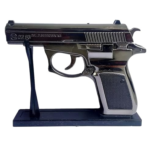 Image of Gun Pistol Lighter Heavy Weight Metal Body Real and Original Like Gun Pistol for Decorative, Smoking Filled with Gas (Z83 Silver)