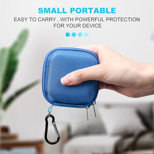 Image of Lacdo Hard Drive Carrying Case for Crucial X10 / Crucial X9 Pro / X9 / X10 Pro SSD 1TB 2TB 4TB 6TB 8TB Portable External Solid State Drive, Hard EVA Shockproof Water Repellent Storage Travel Bag, Blue