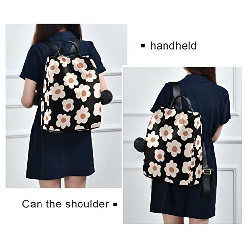 Image of Fustylead Boho Flower Print Fashion Backpack Purse for Women Anti Theft Back Pack Shoulder Bag