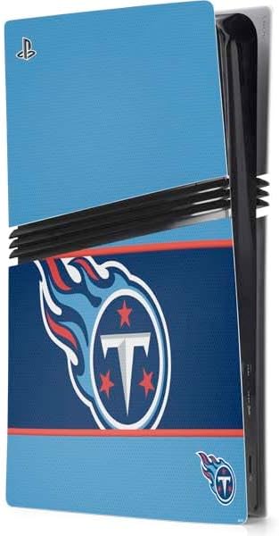 Skinit Decal Gaming Skin Compatible with PS5 Pro Console - Officially Licensed NFL Tennessee Titans Black & White Design