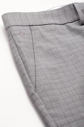 Image of Louis Philippe Men's Slim Fit Everyday Smart Wear Comfort Stretch Work Ready Checks Formal Trouser