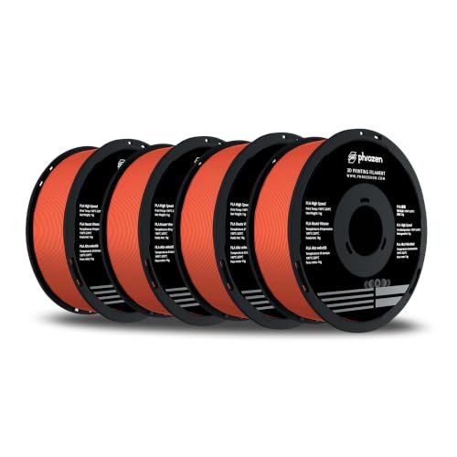 Phrozen High-Speed PLA 3D Printing Filament 1.75 mm 4 kg 3D Printing Filament for Most FDM 3D Printers Dimensional Accuracy +/- 0.2 mm 4 Packs 1 kg Spool (2.2 LBS) Red