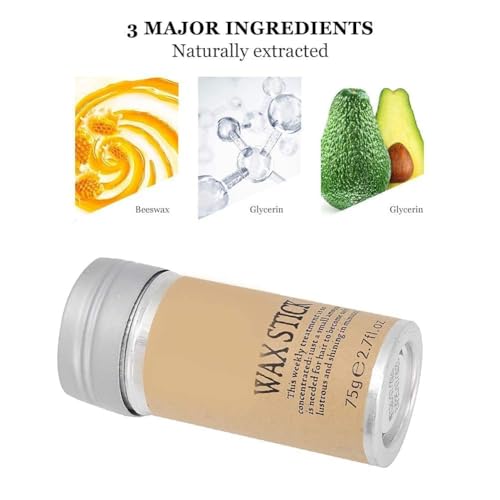 Image of Hair Wax Stick - Flyaway Control and Styling Pomade for Kids, Women, and Men - Hair Bun Maker and Accessorie (1 Pack of Wax) (75G, NORM)
