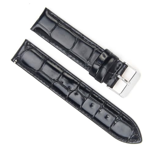 Bracelet montre DW cuir noir 20mm pour remplacer bracelet usé