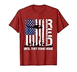 Red Friday Until They Come Home Distressed R.E.D. US Flag T-Shirt