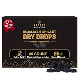 Bargad Shilajit Dry Drops | Natural Energy & Stamina | 100% Authentic Himalayan Shilajit Resin in Dry Form | Supports Vitality, Focus & Detox | No Additives or Fillers | 60 Count
