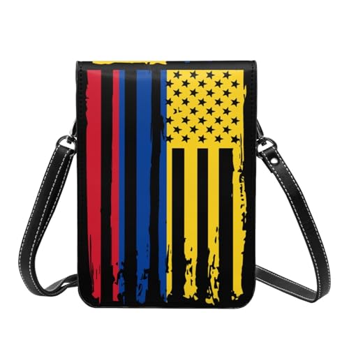 Vintage Ethiopia Ethiopian America Flag Striped Patterns Small Crossbody Purse Cell Phone Bag for Women2