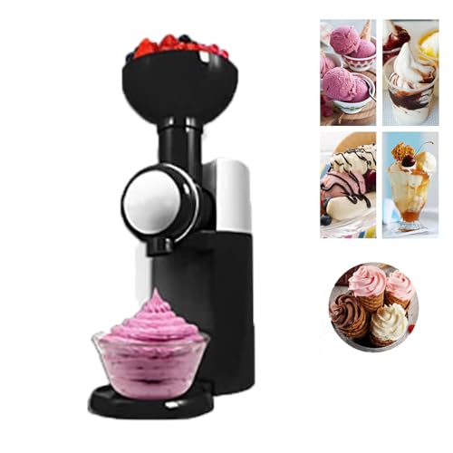 WhAeoy Macchina per Gelato alla Frutta Congelata, Facile da Pulire + Coperchio A Chiusura Facile, Macchina Elettrica Completamente Automatica per Gelato E Sorbetto di Ghiaccio,A