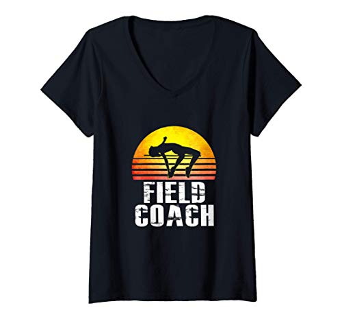 Donna Track and Field Coach Appreciation Funny Gift idea for men Maglietta con Collo a V