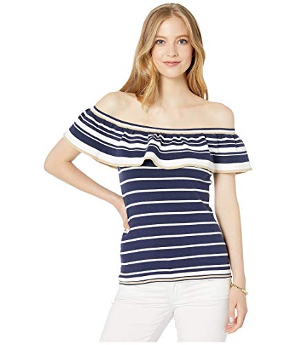 Lilly Pulitzer Perelle Sweater True Navy Shining Sea Stripe MD