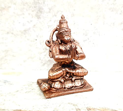 Image of Copper Idols - by Searchers Paradise ,6.3 cm , Copper Handmade Hanuman 147 Grams , Patina Antique Finish, Pack of 1 Piece