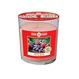 Candela in cera vegetale profumata in bicchiere Frutti Rossi - Profumazione senza allergen...
