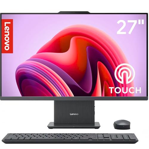 Lenovo IdeaCentre 27' Touchscreen All-in-One Desktop Computer • 6-core AMD Ryzen 5 Processor • 32GB DDR5 • 1TB SSD • Office 365 for The Web • Wireless KB&Mouse • Wireless Charging Base • Win 11