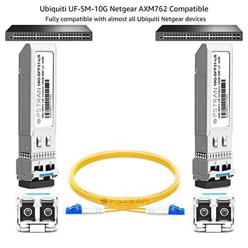 Image of 10GBASE-LR SFP+ Optical Transceiver Module Compatible with Ubiquiti Unifi UF-SM-10G 10G SFP+ LR 1310nm 10km DDM Duplex LC SMF 4 Pack