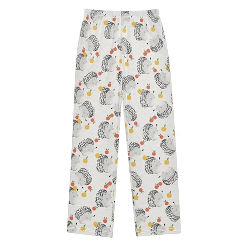 ZZXXB Autumn Hedgehog Fruits Boys Long Pants Soft Trousers Elastic Waist Kids Lounge Bottoms with Pockets S-XL