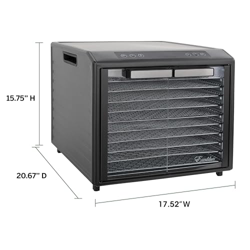 Excalibur Food Dehydrator 10-Tray Select Series for Jerky, Fruit, Vegetables, Herbs, Pet Treats, Stainless Steel with Glass Doors and 60 hour digital timer, 10-Tray, Black by Excalibur - Image 8