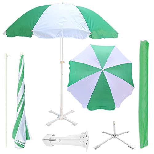 Garden Umbrella with Stand 7ft/42 Outdoor Big size Umbrella for H...