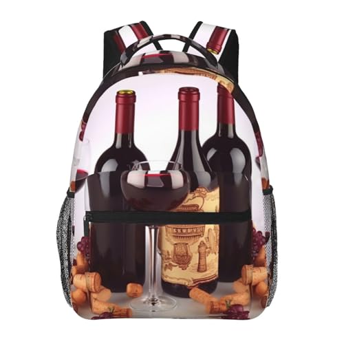 Sac à dos ordinateur portable vin rouge : modèle décontracté, léger et business