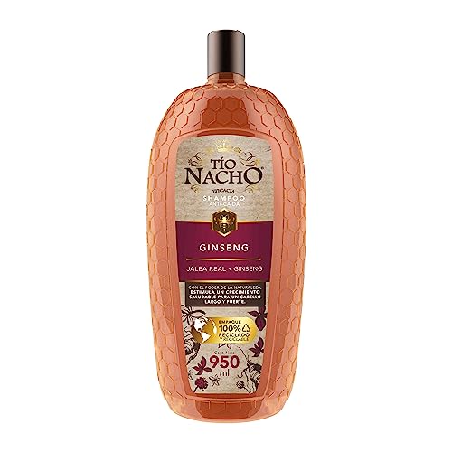Cuidado Para El Cabello, Drugstore TIO NACHO - Shampoo Anti-Caída. Estimula y fortalece crecimiento saludable de la fibra capilar, con jalea real y extractos de ginseng, romero, aloe vera y...