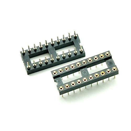 Wire & Cable Connectors 100pcs 20Pin DIP SIP Round IC Sockets Adaptor Solder Type Gold Plated machined n