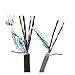 ASDJKL Communication Equipment 5M 20AWG 22AWG 18AWG 24AWG 16AWG 17AWG 2-8 core Meter 485 Communication Signal Wire RVSP Pure Copper Twisted Pair Shielded Wire Wire and Cable(4 Core 24AWG 5M)